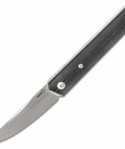 Boker Plus Kwaiken Fixed Blade 02BO800, 3" Sandvik 14C28N Satin Plain Blade, Black G-10 Handle