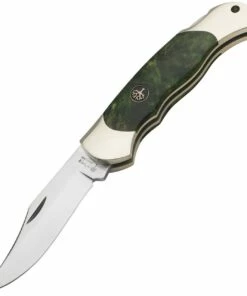 Boker Boy Scout - Green Curly Birch (2.24" N690 Satin) 118118