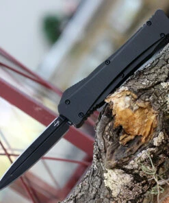 Boker Plus Dagger D2 06EX222, 3.39" D2 Steel Black Plain Blade, Black Aluminum Handle