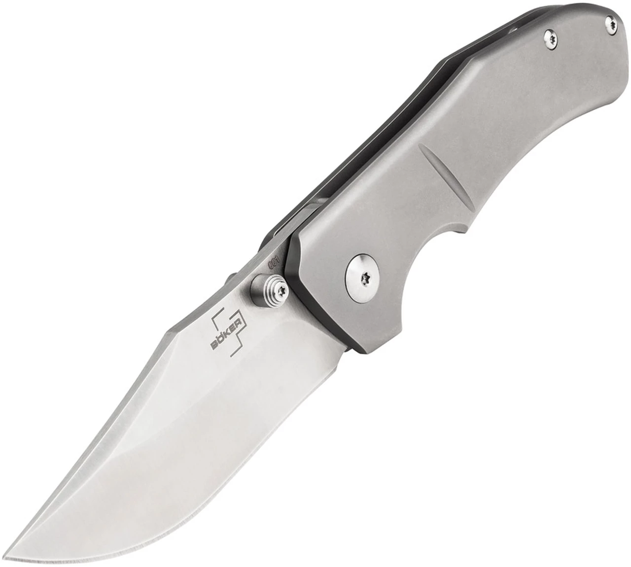 Boker Plus Jive Framelock - Gray Titanium (3" Satin D2) 01BO312 1 Boker Plus Jive Framelock - Gray Titanium (3" Satin D2) 01BO312