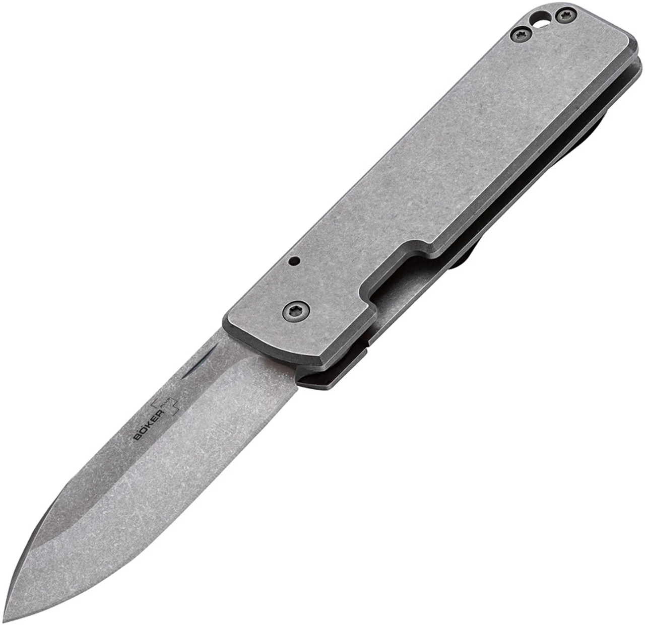 Boker Plus Lancer 42 - Gray SS (2.87" D2 SW) 01BO464 1 Boker Plus Lancer 42 - Gray SS (2.87" D2 SW) 01BO464