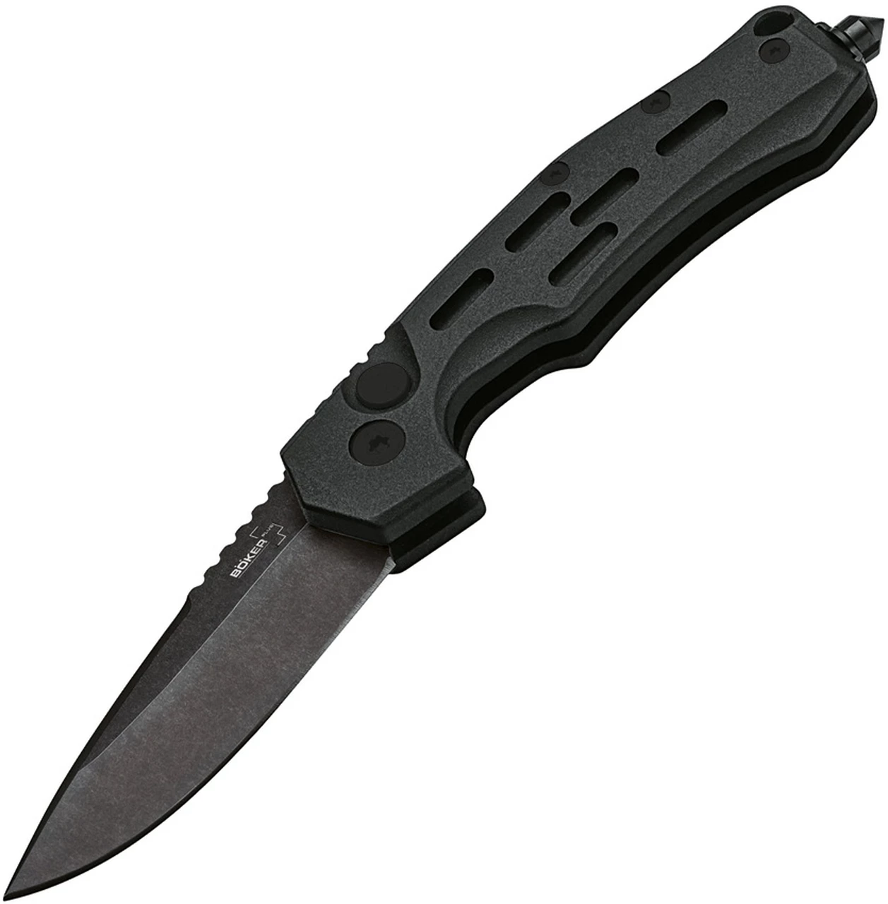 Boker Plus Thunder Storm Button Lock 01BO795N, 2.95" AUS-8 Stonewashed Plain Blade, Black Aluminum Handle 1 Boker Plus Thunder Storm Button Lock 01BO795N, 2.95" AUS-8 Stonewashed Plain Blade, Black Aluminum Handle
