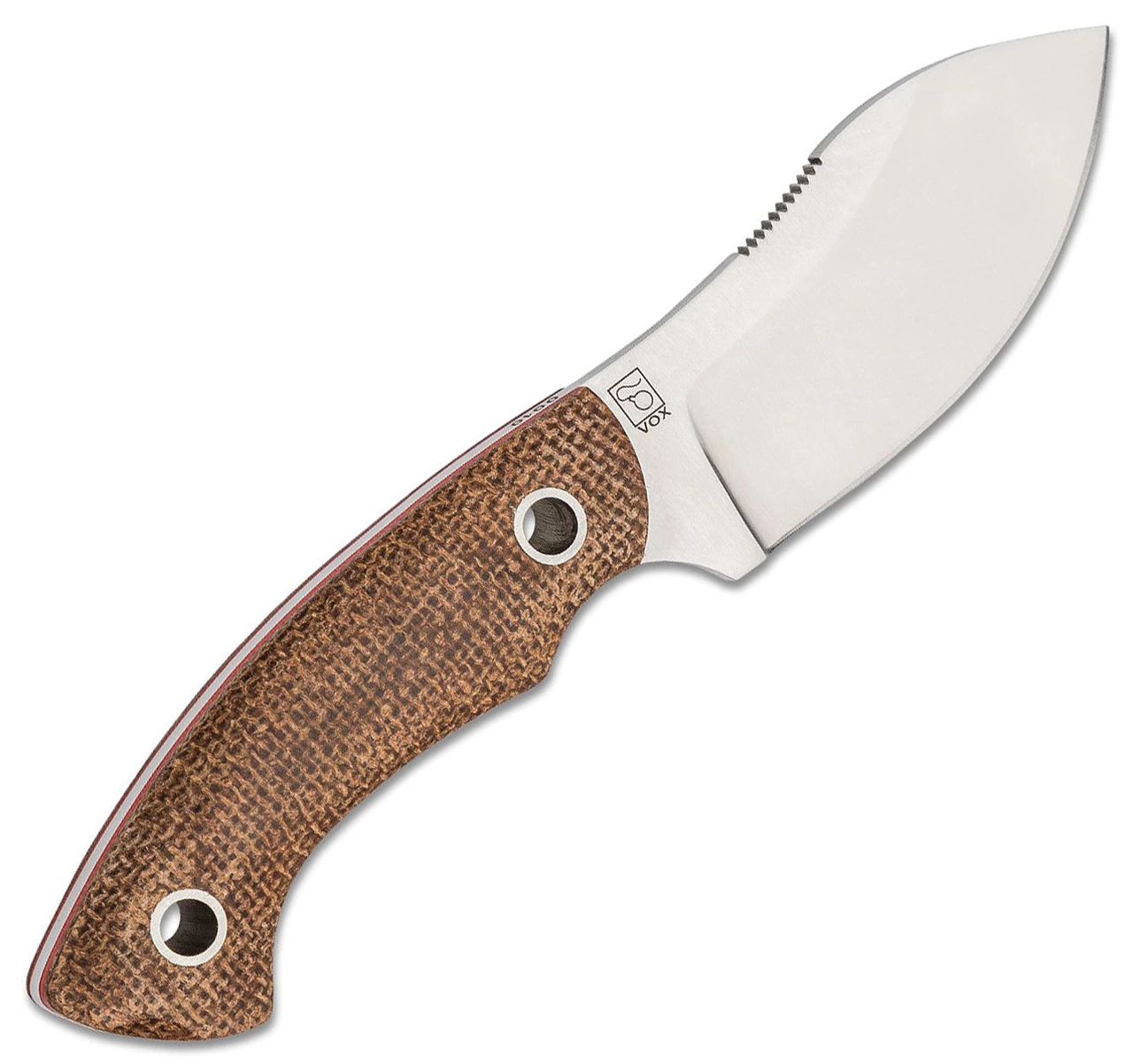 Boker Plus Nessmi Pro Fixed Blade 02BO018, 2.6" D2 Satin Nessmuk Blade, Brown Micarta Handle, Brown Leather Sheath 2 Boker Plus Nessmi Pro Fixed Blade 02BO018, 2.6" D2 Satin Nessmuk Blade, Brown Micarta Handle, Brown Leather Sheath - Image 2