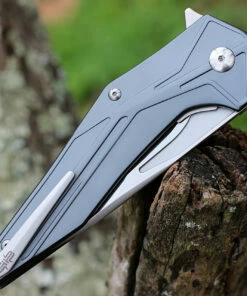 Brous Blades Tyrant, 4.5 Satin Linerlock Plain Blade, Gray Aluminum Handle 7 Brous Blades Tyrant, 4.5 Satin Linerlock Plain Blade, Gray Aluminum Handle -Buck Knives Sales BRB242.2 51960.1639075839