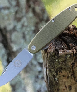 ESEE Knives BRK Churp by ESEE - Green Micarta (2.7" D2 Satin) BRKC1