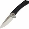 BRS - Bladerunners Systems Khopesh Flipper 010F, 4" Bohler M390 Stonewash Plain Blade, Black G-10 Handle