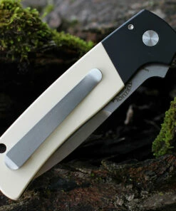 Pro-Tech Terzuola ATCF Automatic "Tuxedo" Blk Alum / Ivory Micarta (3.5" SW Magnacut) BT2751 -Buck Knives Sales BT2751.2 56046.1643306605