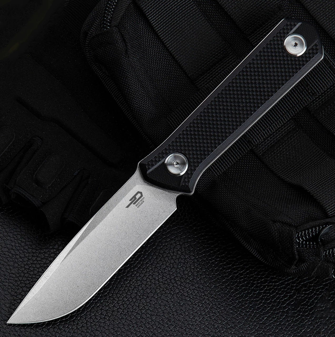 Bestech Hedron Fixed Blade Black G-10 (3.75" D2 SW) BFK02A 1 Bestech Hedron Fixed Blade Black G-10 (3.75" D2 SW) BFK02A