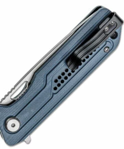 Bestech Knives Circuit BG35B-1, 3.25" K110 Satin Drop Point Blade, Blue (Gray) Milled G-10 Handle -Buck Knives Sales BTKG35B1 1 09915.1618344743