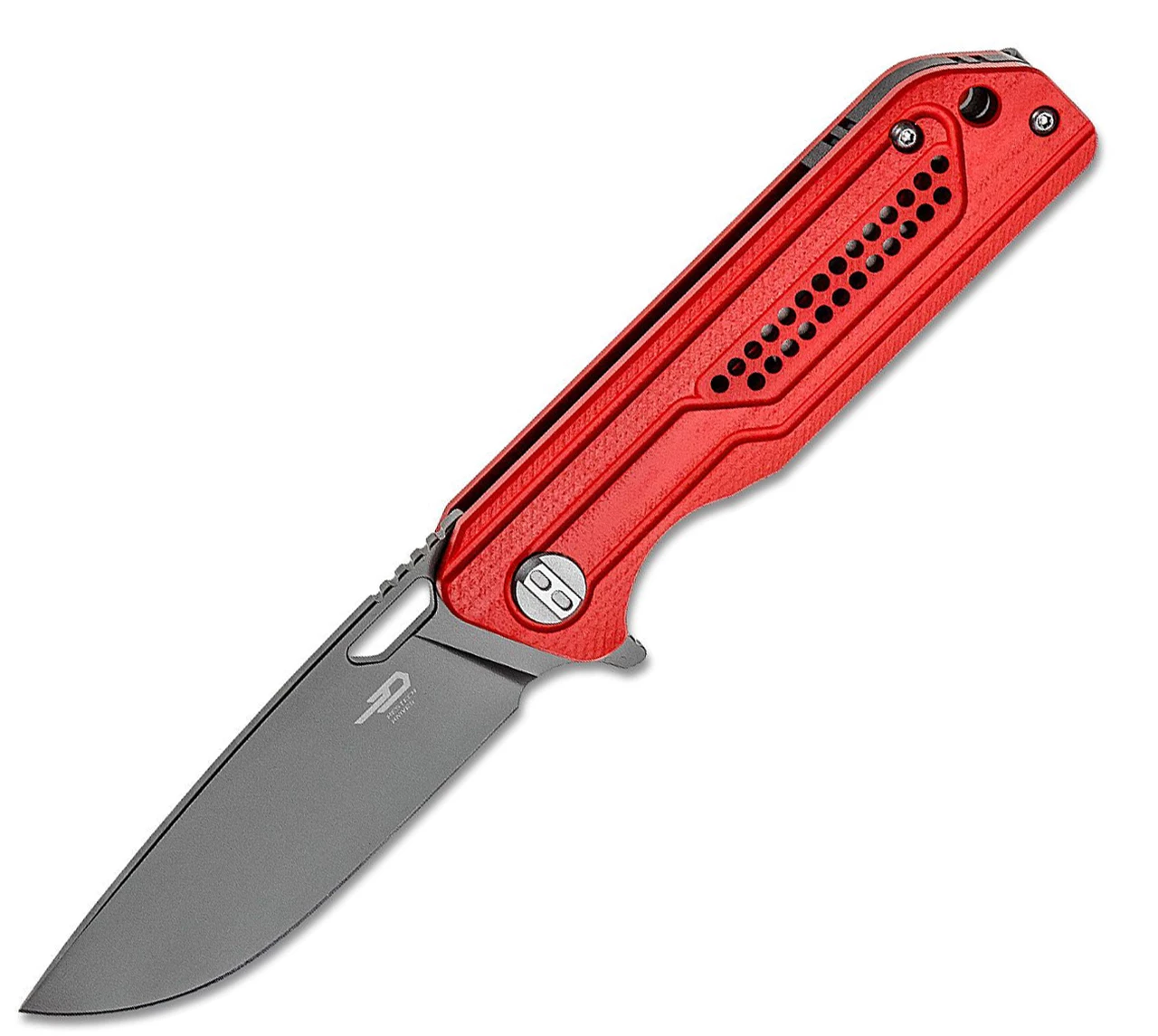 Bestech Knives Circuit BG35C-2, 3.25" K110 Gray Titanium Coated Drop Point Blade, Red Milled G-10 Handle 1 Bestech Knives Circuit BG35C-2, 3.25" K110 Gray Titanium Coated Drop Point Blade, Red Milled G-10 Handle