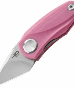 Bestech Tulip Front Flipper - Pink G10 (1.5" 14C28N SW) BG38E
