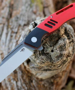 Bestech Rockface - Red / Blk G10 (3.4" D2 Two Tone) BG46C