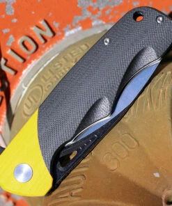 Bestech Airstream - Blk / Yellow G10 (3.9" D2 Two Tone Drop Point) BG47A -Buck Knives Sales BTKG47A.4 36135.1645031705