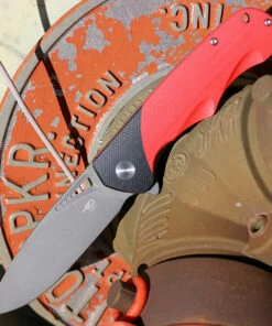 Bestech Airstream - Red / Blk G10 (3.9" D2 Gray Drop Point) BG47D