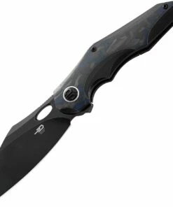 Bestech Nogard Black Ti / Blue CF (3.38" M390 Black) BT2105B