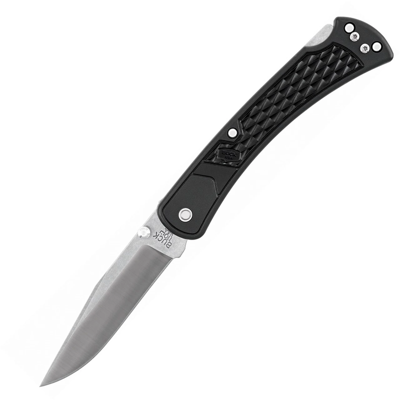 Buck Knives Buck 110 Slim Hunter, 3.75" 420HC Clip Blade, Black Nylon Handle 1 Buck Knives Buck 110 Slim Hunter, 3.75" 420HC Clip Blade, Black Nylon Handle