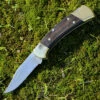 Buck Knives Buck 112 Ranger - Ebony Hardwood w/Blk Leather (3" 420HC Satin) 0112BRS-B