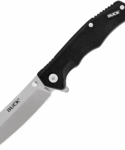 Buck Knives Trunk 0252BKS, 2.875" 7Cr Stainless Steel Satin Cleaver Blade, Black G-10 Handles