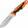 Buck Knives Buck 656 Orange Pursuit Pro Large Drop Point Fixed Blade, 4.5" S35VN Satin Drop Point Blade, Black & Orange Glass Filled Nylon Handle