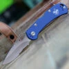 Buck Knives Buck Spitfire BSA 722BLXBSA, 3.25" 420HC Part Serrated Blade, Blue Aluminum w/ BSA Logo Handle
