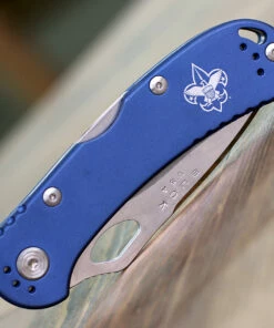 Buck Knives Buck Spitfire BSA 722BLXBSA, 3.25" 420HC Part Serrated Blade, Blue Aluminum w/ BSA Logo Handle -Buck Knives Sales BU722BLXBSA.4 63817.1612985239