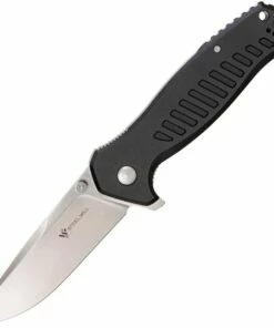 Steel Will Small Barghest F37M-01, 3.5" D2 Satiin Plain Blade, Black G10 Handle