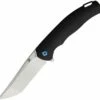 Kansept Knives K1004T3 Agent, 3.75" CPM-S35VN Tanto Blade, Black Coated Titanium Handle