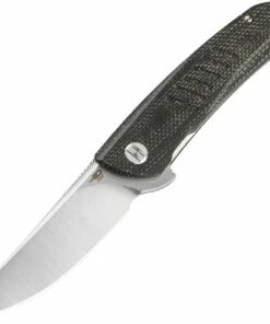 Bestech Swift Linerlock - Blk Micarta (3.5" D2 Satin) BG30B-1