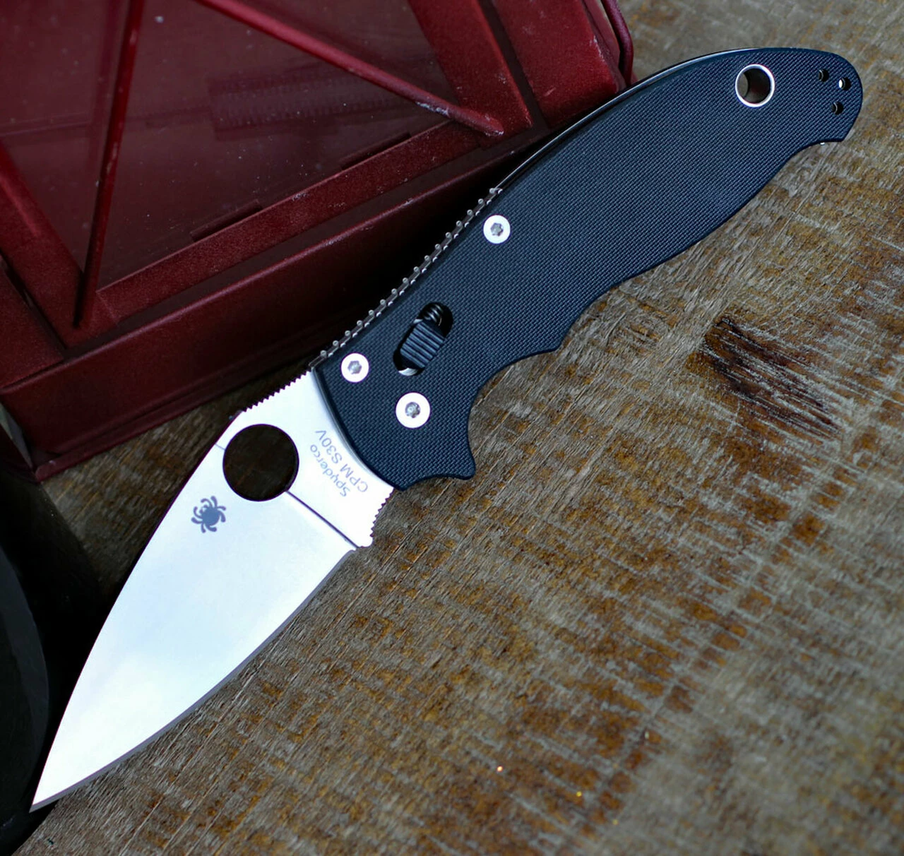 Spyderco Knives Spyderco C101GP2 Manix 2 G-10, 3.37" CPM S30V Plain Blade 1 Spyderco Knives Spyderco C101GP2 Manix 2 G-10, 3.37" CPM S30V Plain Blade