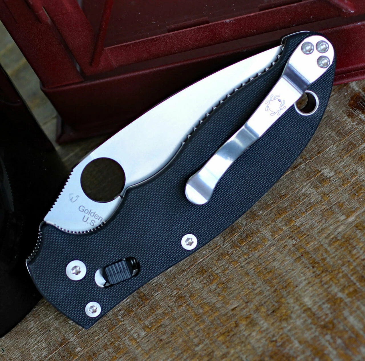 Spyderco Knives Spyderco C101GP2 Manix 2 G-10, 3.37" CPM S30V Plain Blade 3 Spyderco Knives Spyderco C101GP2 Manix 2 G-10, 3.37" CPM S30V Plain Blade - Image 3