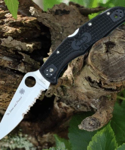 Spyderco Knives Spyderco Endura Thin Blue Line 3.80" Satin Black FRN C10FBKBL