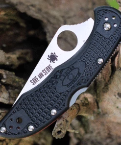 Spyderco Knives Spyderco Delica Thin Red line 2.90" Satin Black FRN C11FBKRD -Buck Knives Sales C11FPSBKRD.4 90611.1626812945