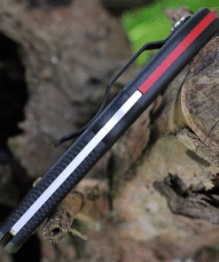 Spyderco Knives Spyderco Delica Thin Red line 2.90" Satin Black FRN C11FBKRD -Buck Knives Sales C11FPSBKRD 54728.1626812945