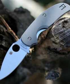 Spyderco Knives Spyderco Sage 1 Cool Gray C123GPGY, 3.00" Maxamet Plain Blade, G-10 Handle