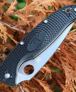 Spyderco Knives Spyderco Resilience Lightweight C142PSBK, 4.20" 8Cr13MoV Satin Part Serrated Blade, Black FRN handle -Buck Knives Sales C142PBK.3 94566.1633460863