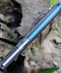 Spyderco Knives Spyderco Rescue Thin Blue Line 3.57" Satin Black FRN C14FBKBL3 -Buck Knives Sales C14FSBKBL3.1 28372.1626810151