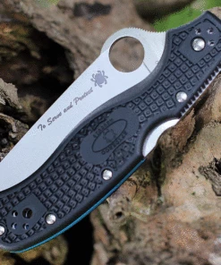 Spyderco Knives Spyderco Rescue Thin Blue Line 3.57" Satin Black FRN C14FBKBL3 -Buck Knives Sales C14FSBKBL3.3 60604.1626810315