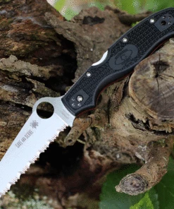 Spyderco Knives Spyderco Rescue Thin Red Line 3.57" Satin Black FRN C14FBKRD3