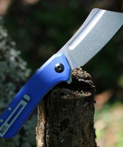 CIVIVI Knives CIVIVI Mini Bullmastiff C2004B, 2.97" 9Cr18MoV Stonewashed Cleaver Plain Blade, Blue G-10 Handles -Buck Knives Sales C2004B 76133.1592336825