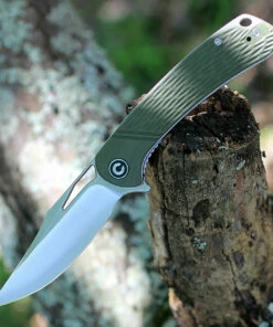 CIVIVI Knives CIVIVI Dogma Linerlock C2005A, 3.46" D2 Satin Plain Blade, OD Green G10 Handles