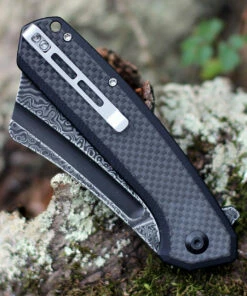 CIVIVI Knives CIVIVI Bullmastiff C2006DS-1, 3.83" Damascus Cleaver Blade, Black G-10 Handles w/Twill Carbon Fiber Overlay -Buck Knives Sales C2006DS 1.3 14602.1602872630