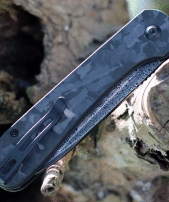 CIVIVI Knives CIVIVI Button Lock Elementum - Black Marble CF (3.47" Damascus) C2103DS-3 -Buck Knives Sales C2013DS3.2 42872.1628180487