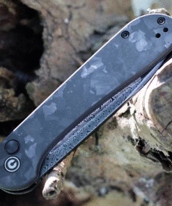 CIVIVI Knives CIVIVI Button Lock Elementum - Black Marble CF (3.47" Damascus) C2103DS-3 -Buck Knives Sales C2013DS3.4 98125.1628180487