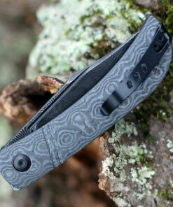 CIVIVI Knives Civivi Appalachian Drifter Slip Joint C2015DS-1, 2.96" Black Hand Rubbed Damascus Blade, Layered Gray G10 w/Rose Pattern Carbon Fiber Handle -Buck Knives Sales C2015DS1.2 41482.1607026442