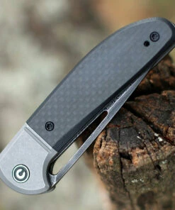 CIVIVI Knives CIVIVI Trailblazer C2018DS-1, 2.97" Black Hand Rubbed Damascus Drop Point Blade, Twill Carbon Fiber Over Black G-10 Handle w/ Gray Stainless Steel Bolster -Buck Knives Sales C2018DS1.3 91838.1607027039