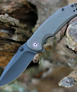 CIVIVI Knives CIVIVI Pintail C2020C, 2.98" CPM S35VN Black Stonewashed Drop Point Blade, Dark Green Micarta Handles