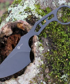 CIVIVI Knives Planck, C2022B, 2.87" D2 Black Stonewashed Blade and Skeletonized Handle, Kydex Sheath