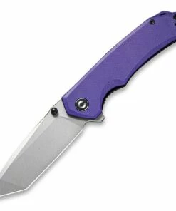 CIVIVI Knives CIVIVI Brazen Linerlock Knife C2023A, 3.5" D2 Gray Stonewashed Tanto Blade, Purple G-10 Handle