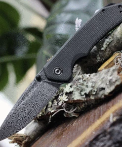 CIVIVI Knives CIVIVI Brazen Flipper Knife C2102DS-3, 3.46" Damascus Blade, Dark Green Micarta Handle