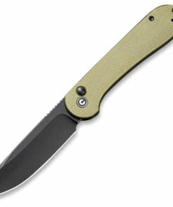 CIVIVI Knives CIVIVI Button Lock Elementum - Olive Green Micarta (3.47"Black Stonewashed) C2103B